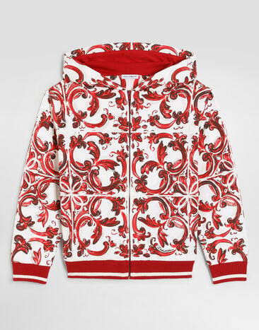 Dolce & Gabbana Majolica-print hoodie Multicolor L4JWJTII7KU