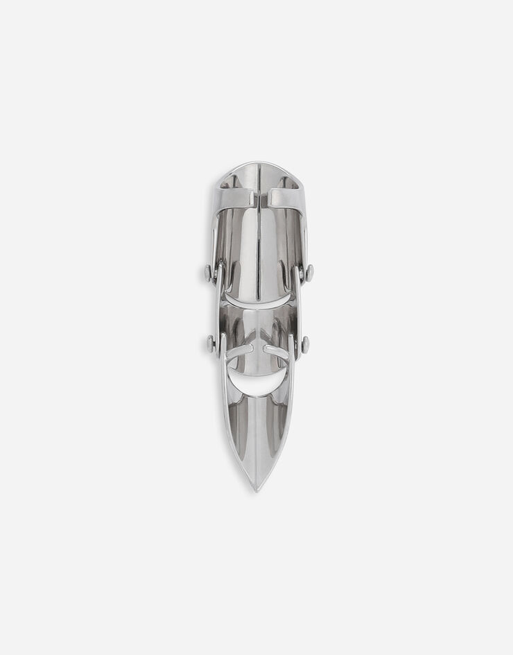 Dolce & Gabbana Long ring with engraved DG logo Silver WRO7B9W1111