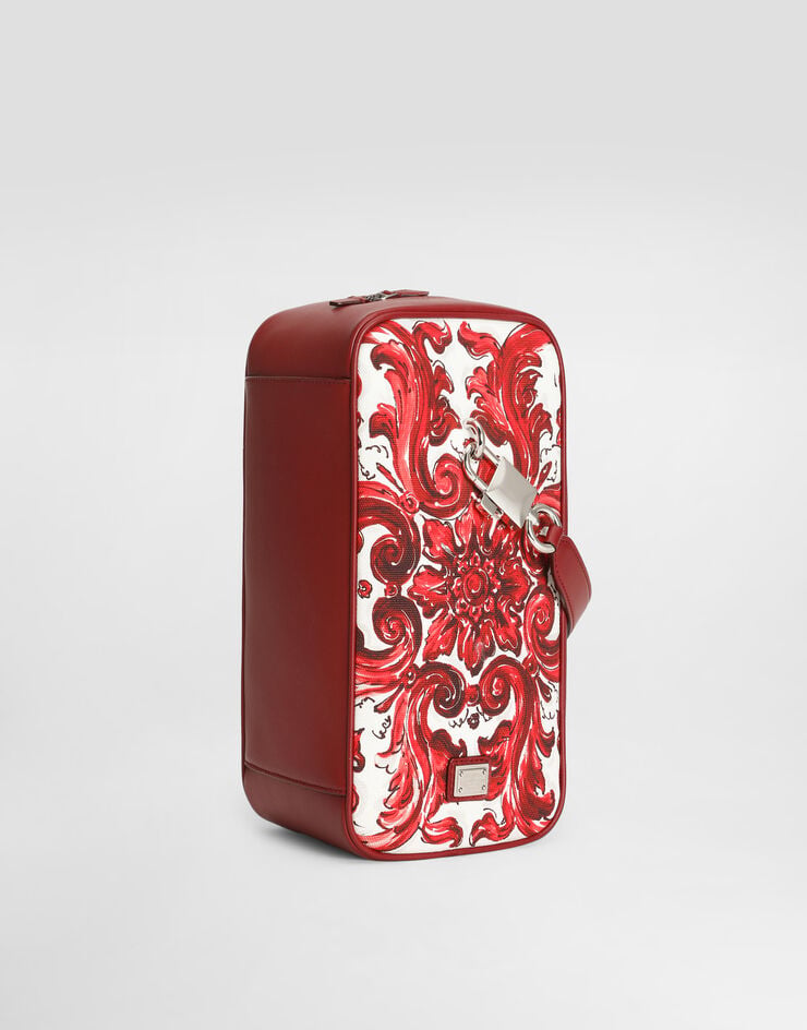 Dolce & Gabbana حقيبة يد Lock من كانفاس بطبعة ماجوليكا Multicolor BM2449A0642