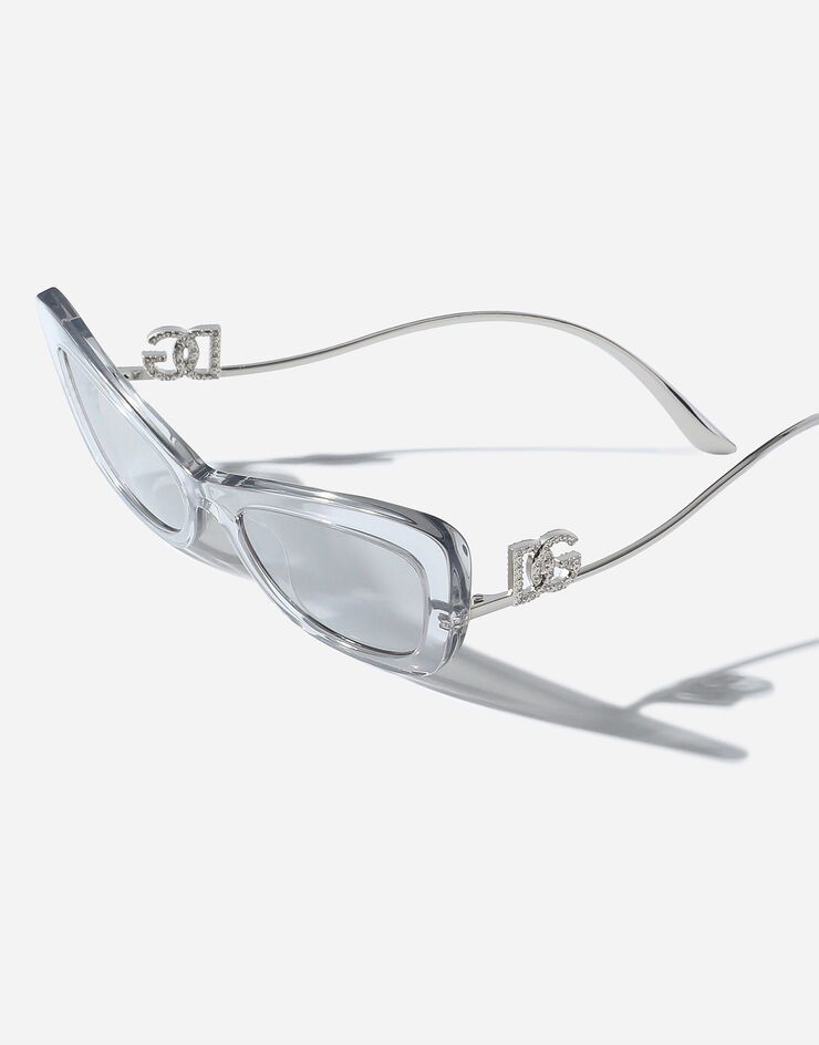 Dolce & Gabbana Sonnenbrille DG Crystal Transparentes Grau VG4467VP16G