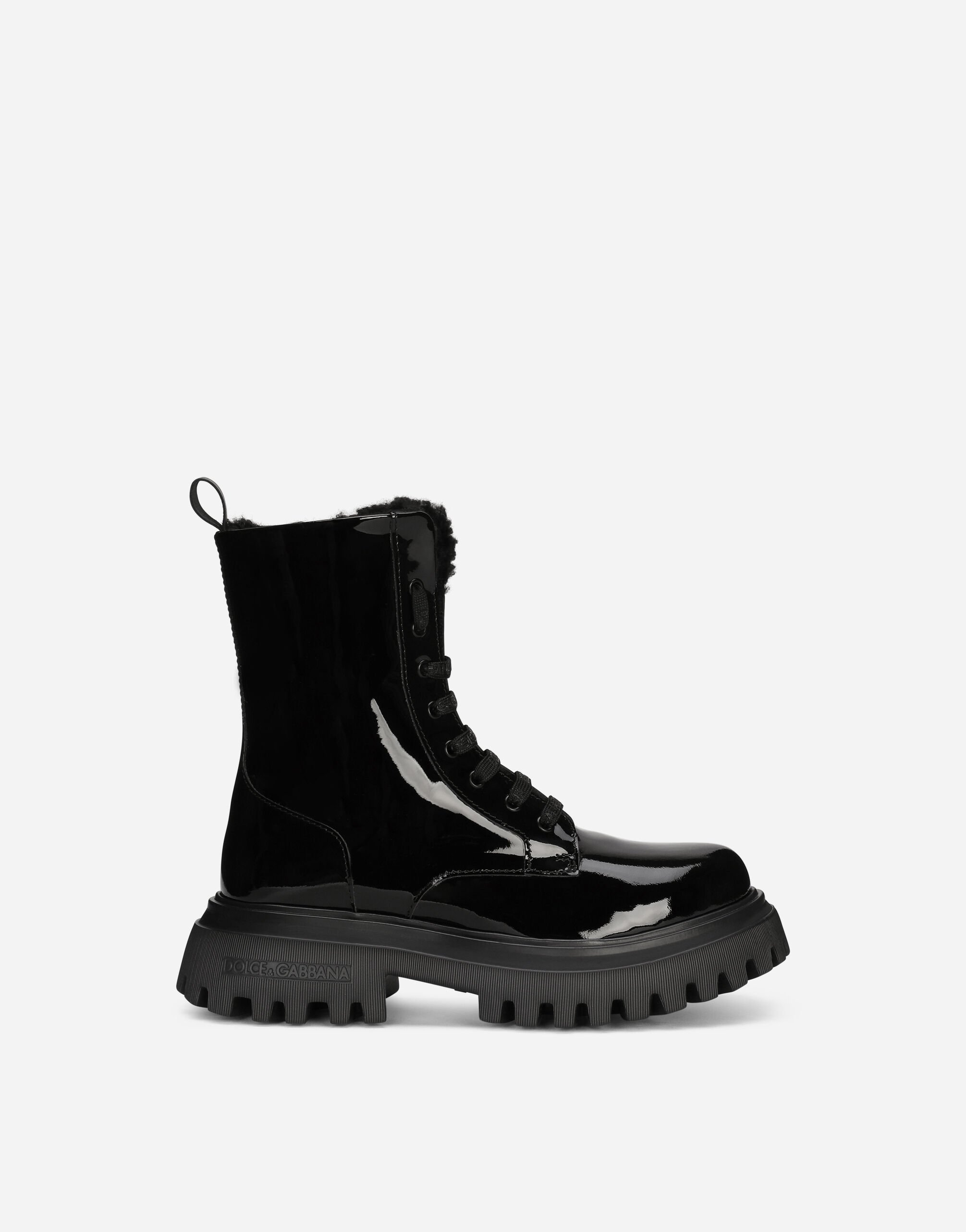 Dolce&Gabbana Patent leather ankle boots White L5JTKZG7JR4
