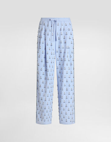 Dolce & Gabbana Vanity trousers with embroidery Multicolor GP1N9ZGK174