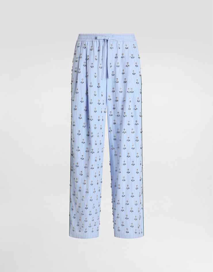 Dolce & Gabbana Vanity trousers with embroidery Multicolor GP1N9ZGK174