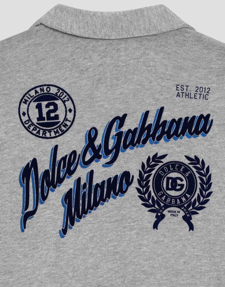 Dolce & Gabbana Jersey sweatshirt with Dolce&Gabbana print Grey L4JWMAG7PCS