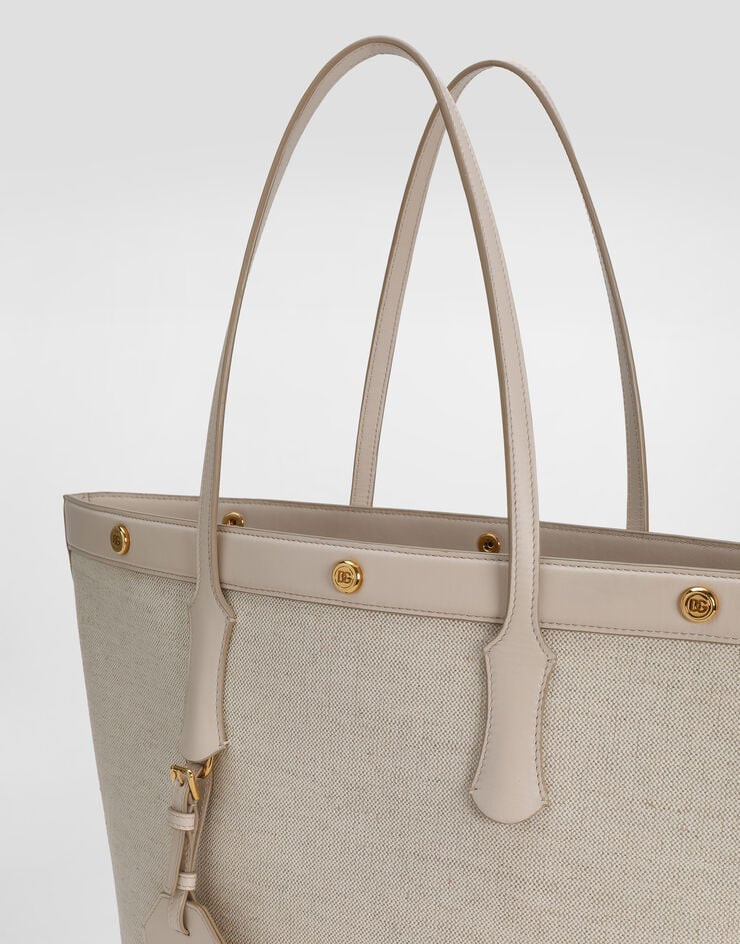 Dolce & Gabbana Atene shopping bag in fabric Multicolor BB7826AN236