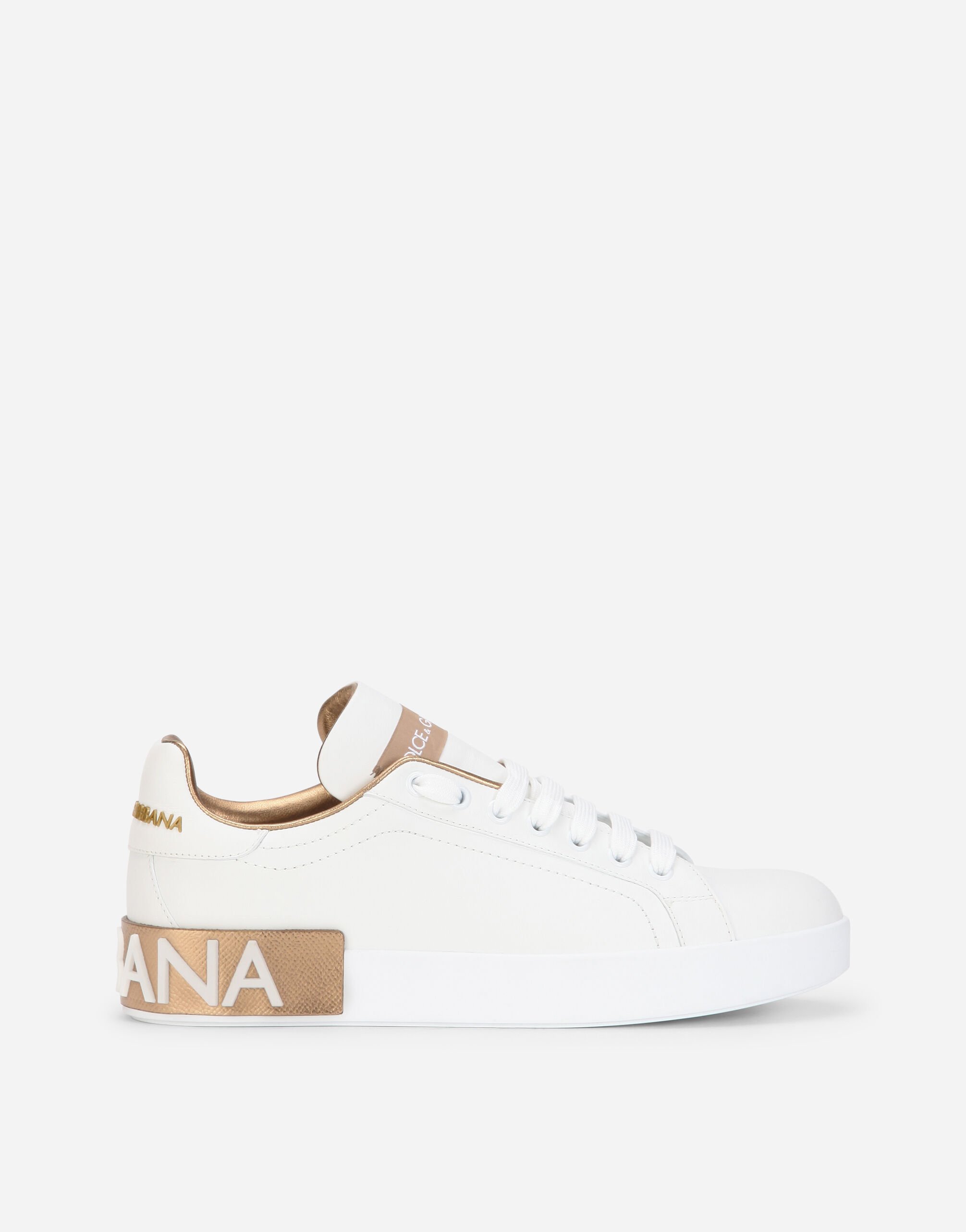 Dolce & Gabbana Calfskin Portofino sneakers Gold CK1544AX615