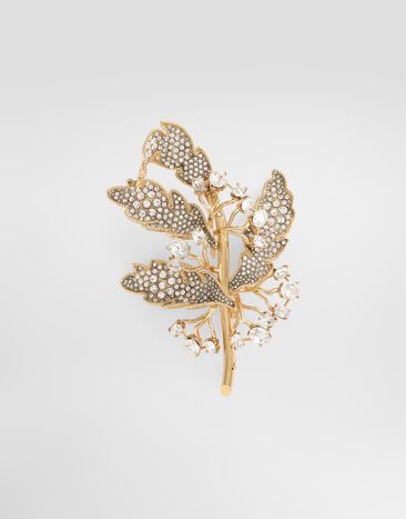 Dolce & Gabbana Broche à feuilles Doré WPS5F2W1111