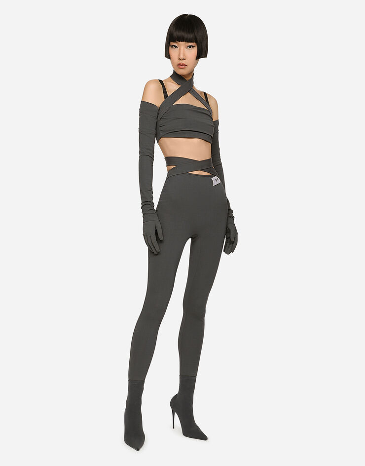 Dolce & Gabbana KIM DOLCE&GABBANA Viscose pants with crossover strap on the waist Multicolor FTCTUTFUGPO