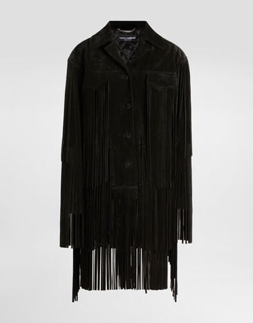 Dolce & Gabbana Split leather jacket Black F27GZLHULYF