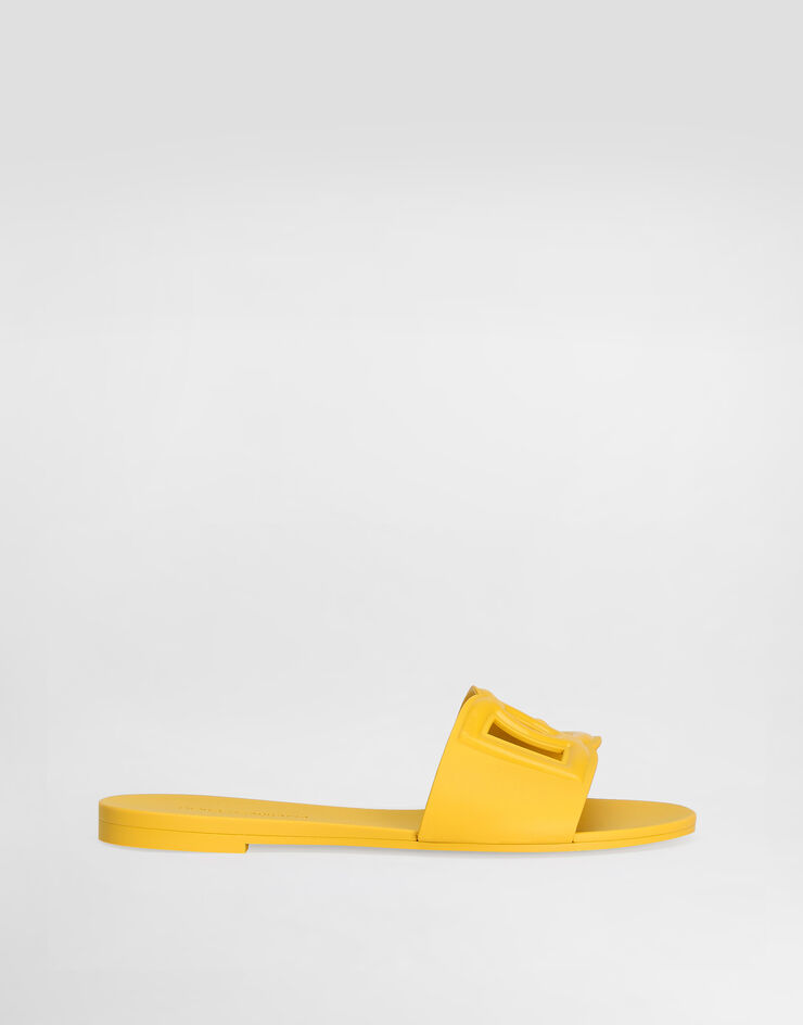 Dolce & Gabbana Mules de plage en caoutchouc Jaune CW2215AN994