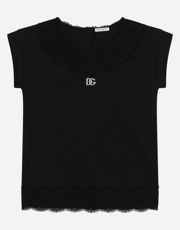 Dolce & Gabbana Short interlock dress with DG logo Black L5JD4EG7C2U