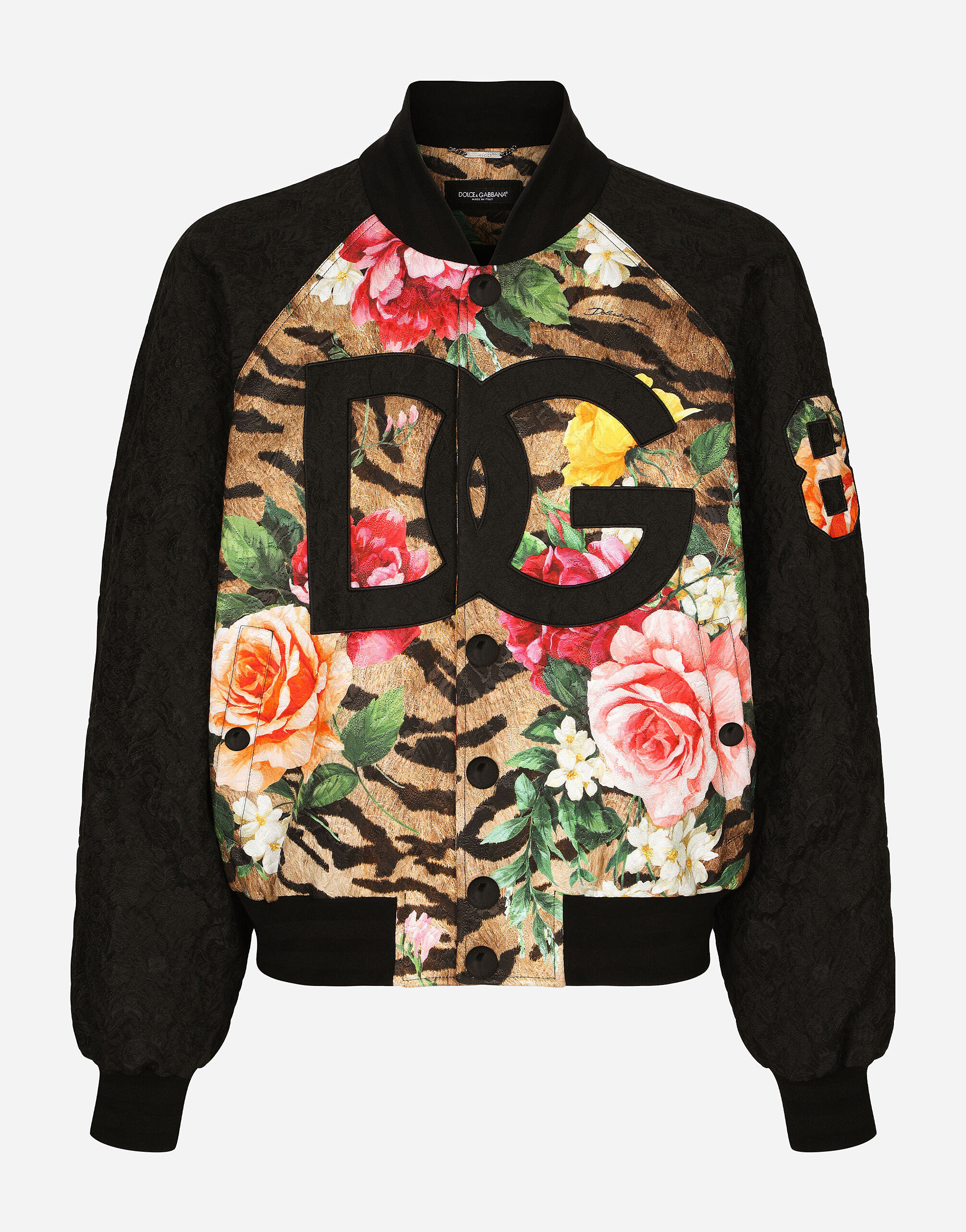 Mixed-jacquard jacket with DG patch