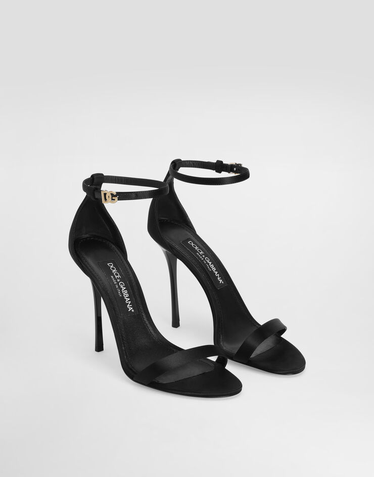 Dolce & Gabbana Keira satin sandal Black CR2018A7630