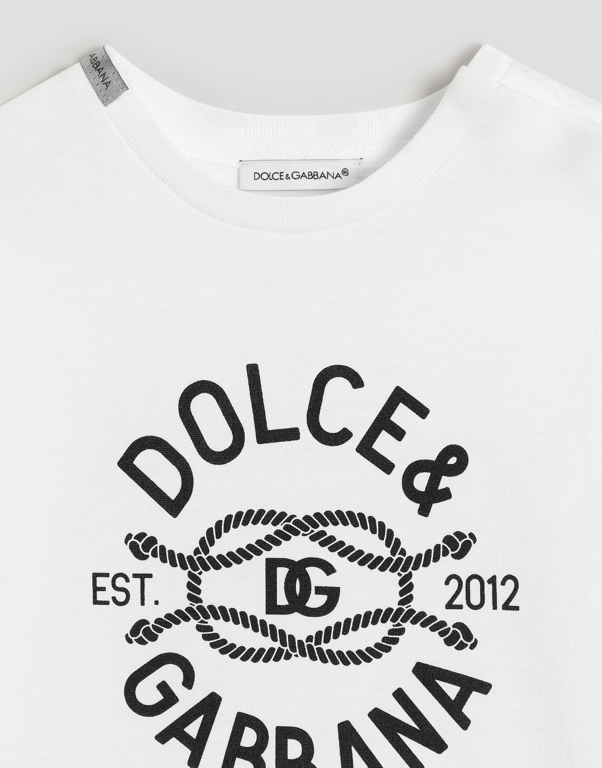 Jersey t-shirt with logo in White for Boys | Dolce&Gabbana® US