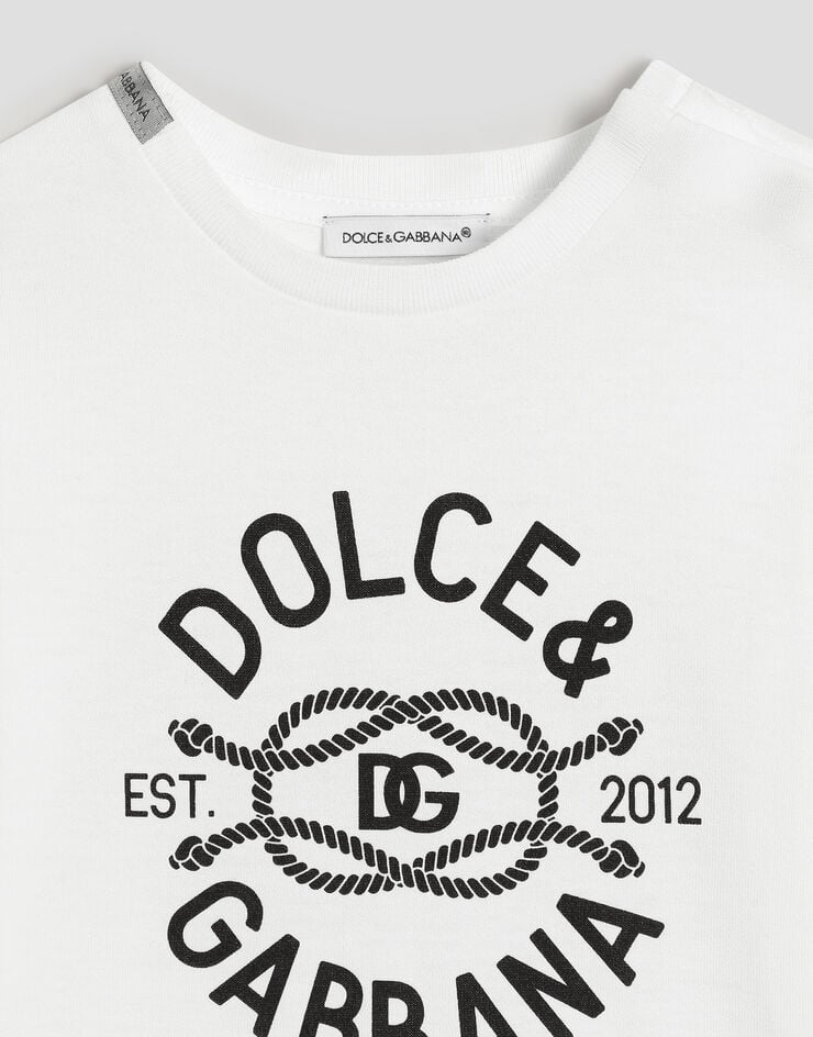 Dolce & Gabbana Jersey t-shirt with logo White L1JTEYG7Q0W