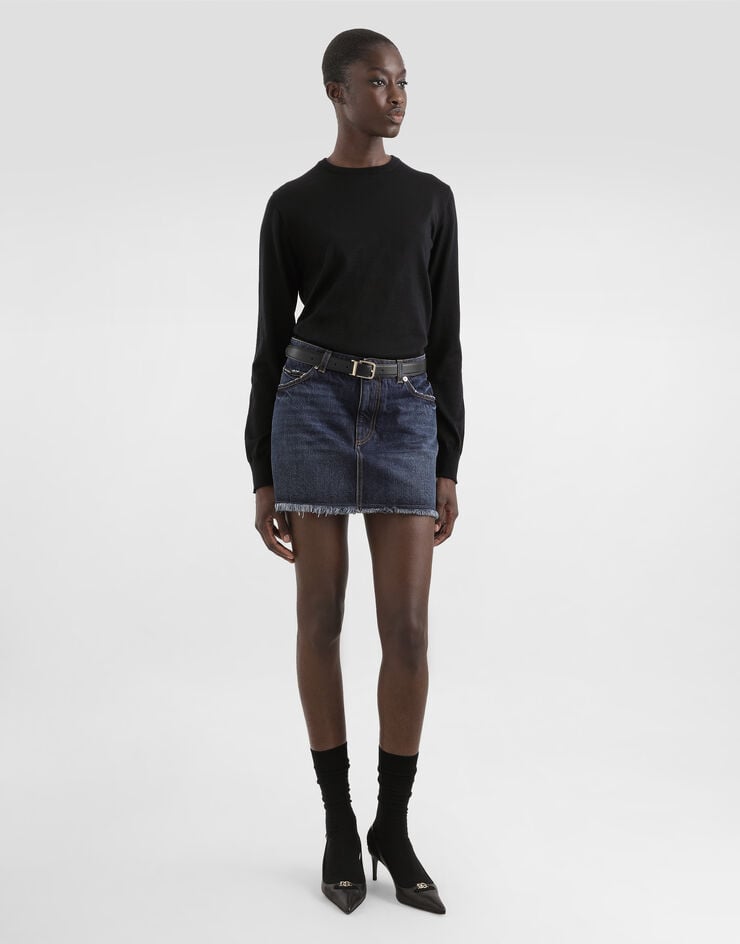Dolce & Gabbana Denim miniskirt Multicolor F4C2TDG8NQ1