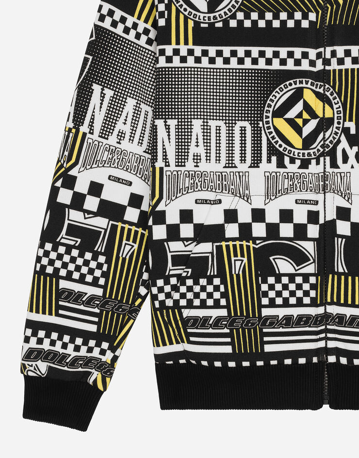 Dolce & Gabbana DNA 印花平纹针织连帽卫衣 多色 L4JWKXII7E9