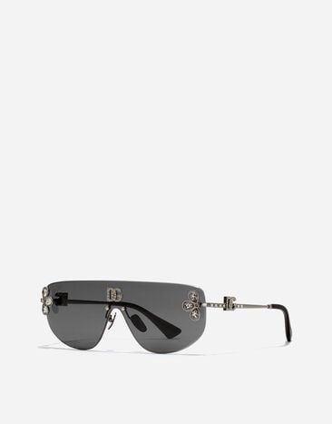 Dolce & Gabbana DG Crystals Sonnenbrille Dolce & Gabbana DG Crystals Sonnenbrille Schwarz VG2333VM66G