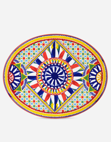 Dolce & Gabbana Porcelain Platter Multicolor TC0090TCA37