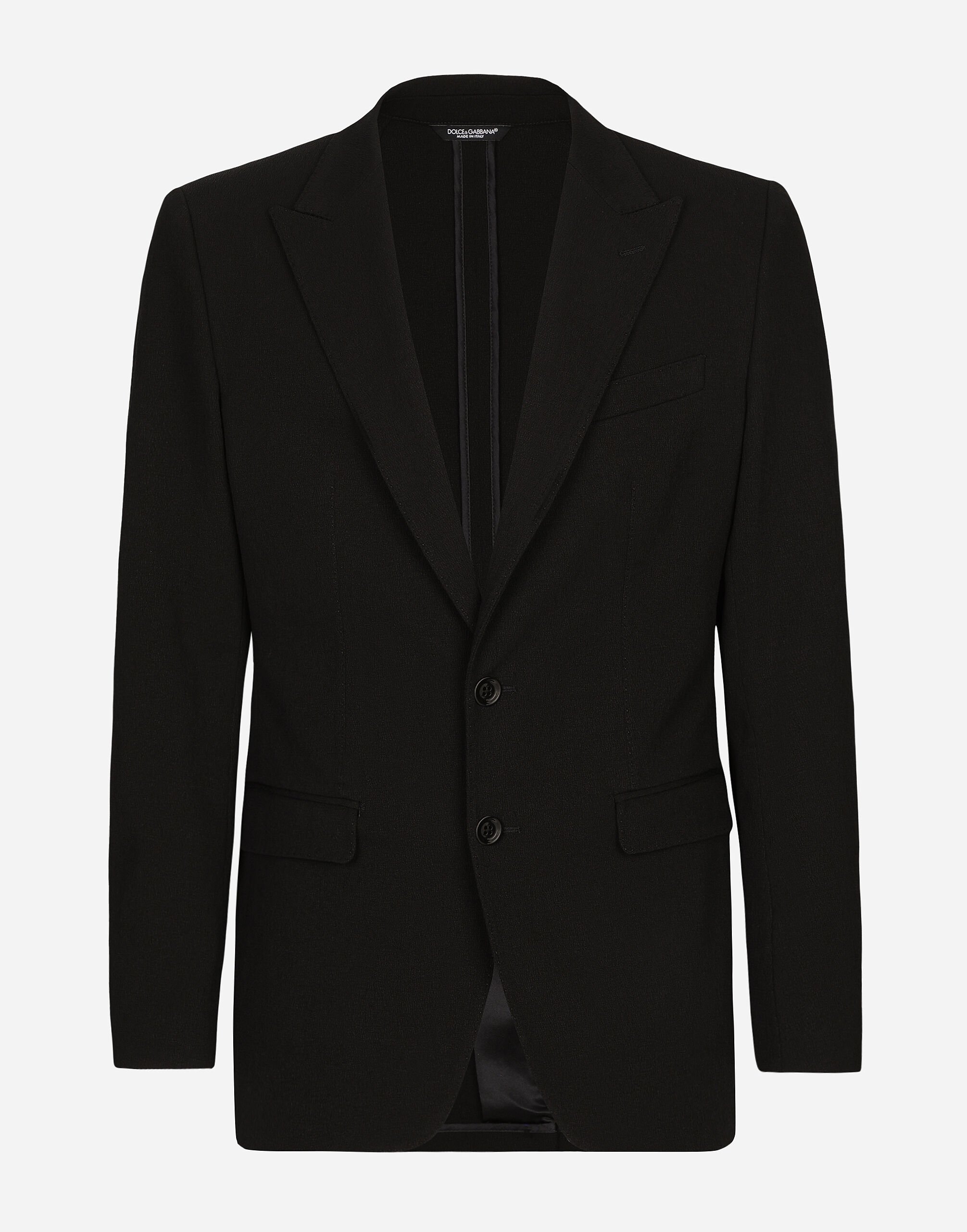 Dolce & Gabbana Single-breasted stretch cotton Taormina-fit jacket Brown G2NZ2TFU5SW