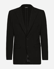 Dolce & Gabbana Single-breasted stretch cotton Taormina-fit jacket Black G2PQ4ZGH907