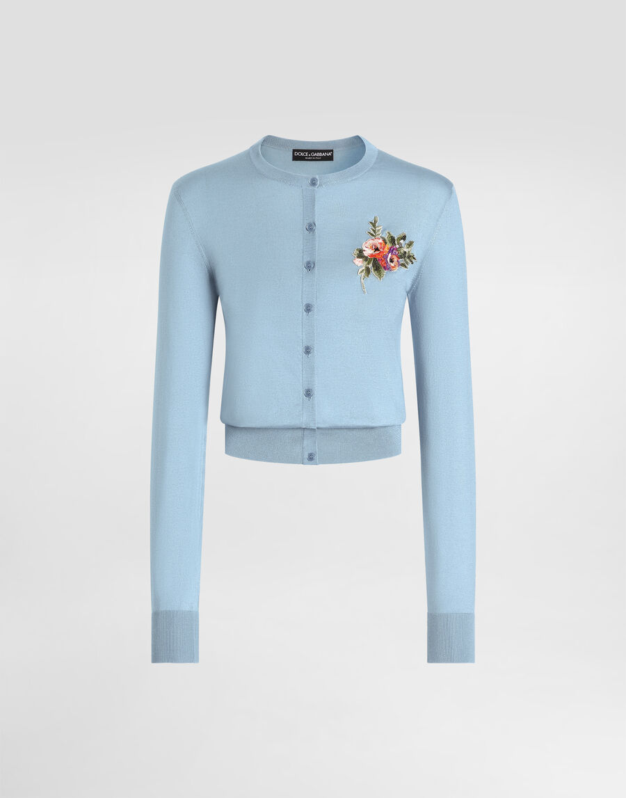 Silk cardigan with buttons