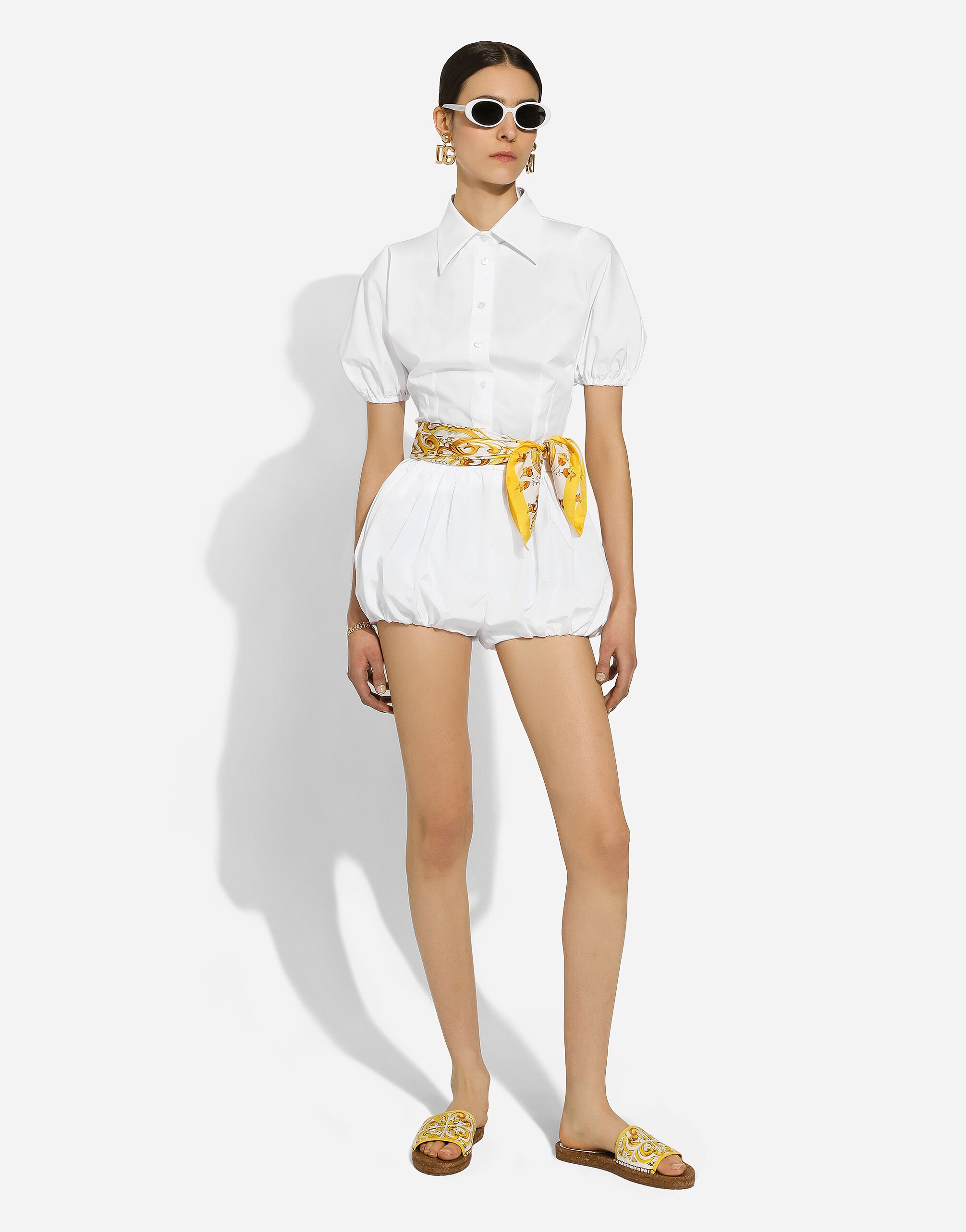 ショートパンツ Dolce & Gabbana Satin culottes DOLCE & GABBANA Shorts Multicolor Floral Polka Dot Hot Pants