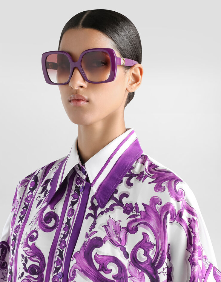 Dolce & Gabbana Majolica-print twill shirt Multicolor F5T52THI1TK