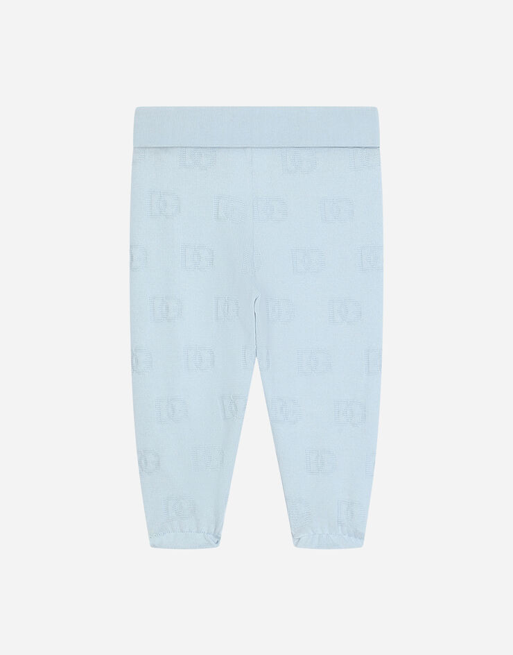 Dolce & Gabbana Jersey pants with jacquard DG logo Grey L1JPGIG7EY9