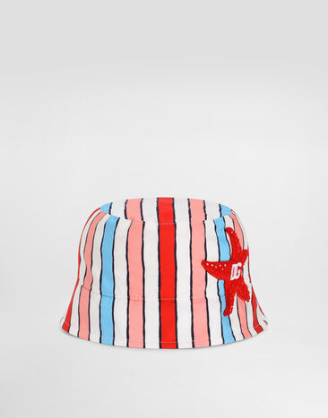 Dolce & Gabbana Striped poplin bucket hat Multicolor LB5H07HS5UN