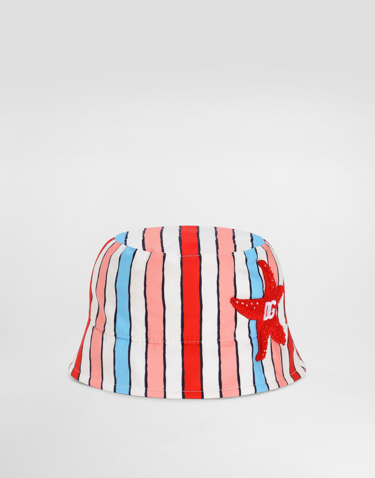 Dolce & Gabbana Striped poplin bucket hat Multicolor LB5H07HS5UN