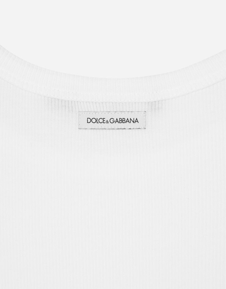 Dolce & Gabbana タンクトップ リブコットン ホワイト F8U09TFU7AV