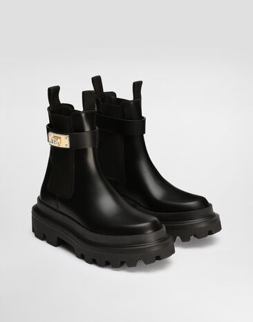 Dolce & Gabbana Calfskin ankle boots Black CT1002AB640