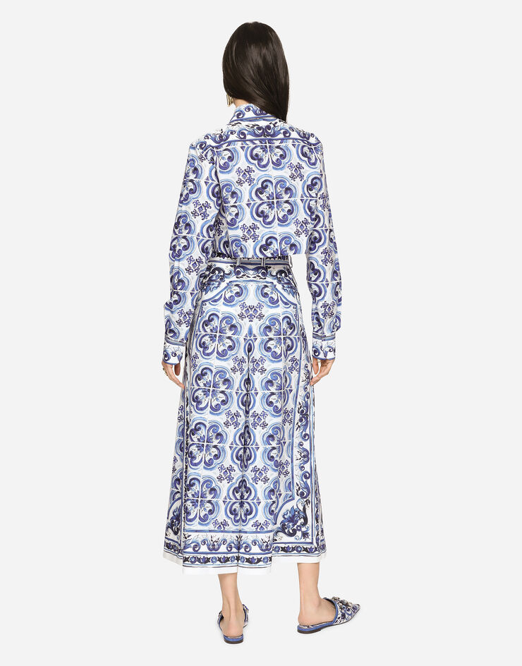 Dolce & Gabbana Majolica-print poplin culottes Multicolor FTA5NTHH5AT