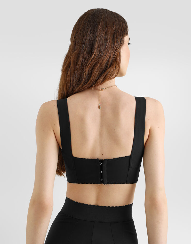 Dolce & Gabbana Satin bustier top Dolce & Gabbana Satin bustier top Black F7Y28TGDCRP