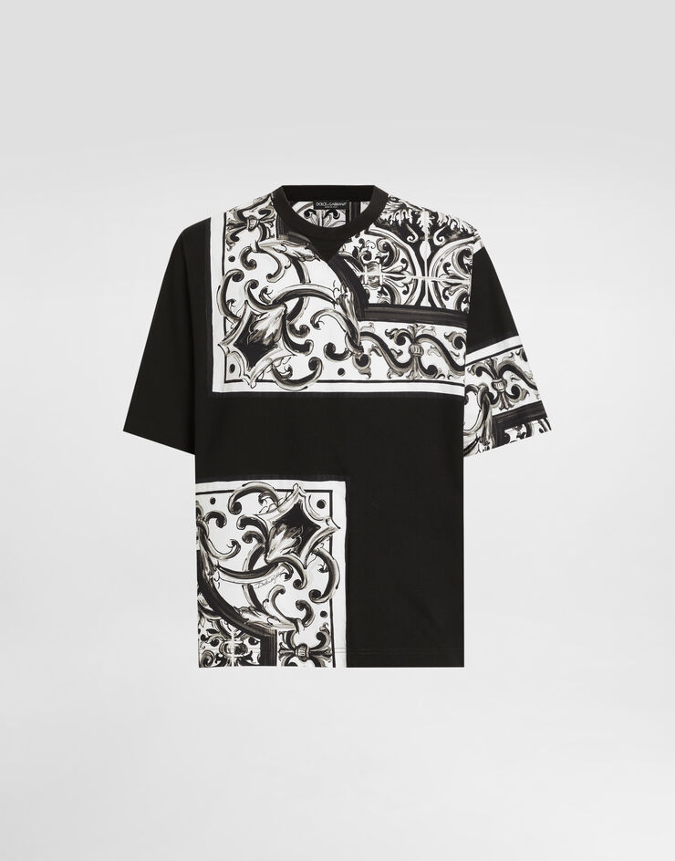 Dolce & Gabbana Majolica-print cotton t-shirt Dolce & Gabbana Majolica-print cotton t-shirt Multicolor G8SS5THU7SD