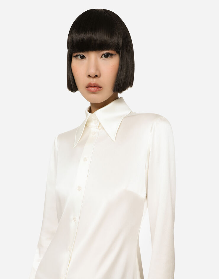 Dolce & Gabbana KIM DOLCE&GABBANA Satin shirt White F5R11TFURAG