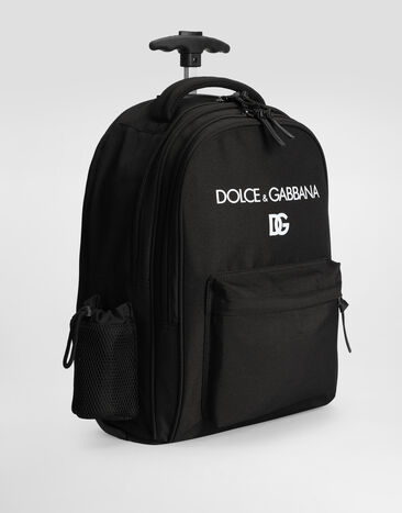 Dolce&Gabbana Printed nylon trolley backpack Black EM0129AK441