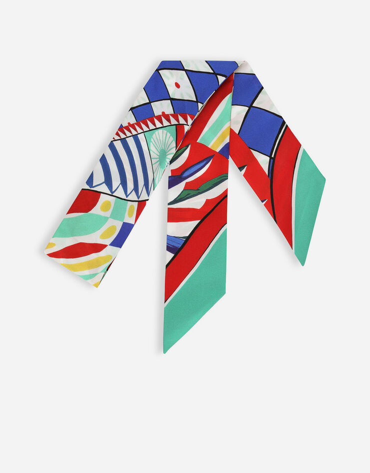 Dolce&Gabbana Carretto-print twill headscarf (6x100) Multicolor FS215AGDBTQ
