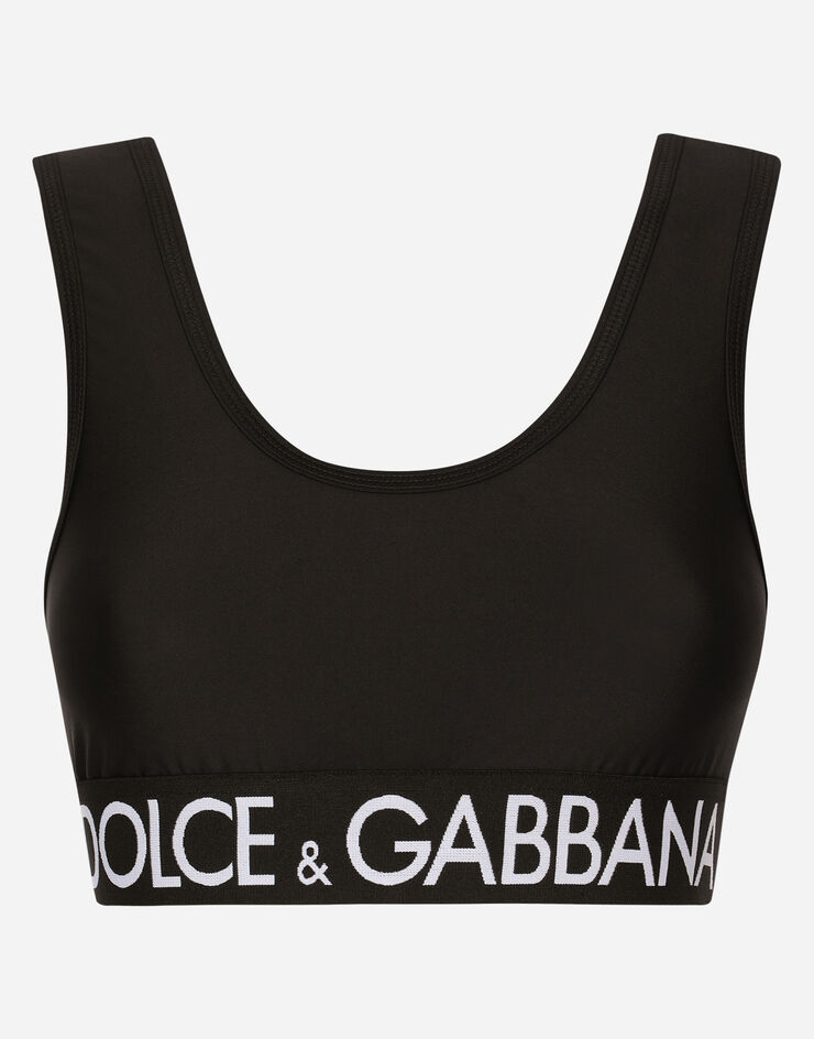 Dolce & Gabbana Top en jersey indémaillable Noir F756QTFUGQU