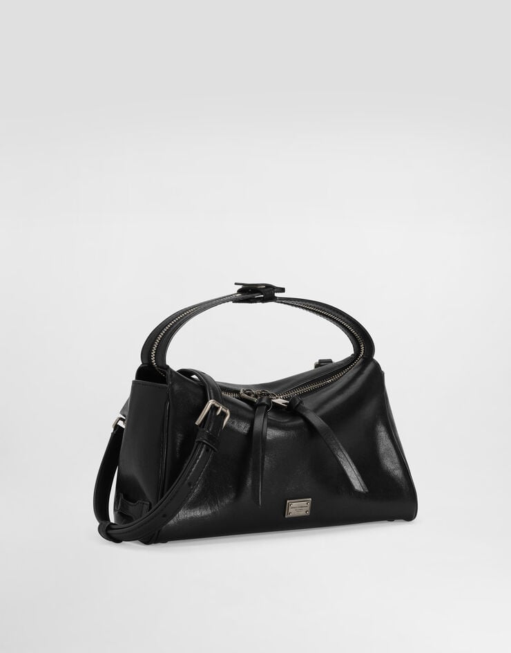 Dolce & Gabbana Vittoria tempesta calfskin shoulder bag Black BM2049AU994