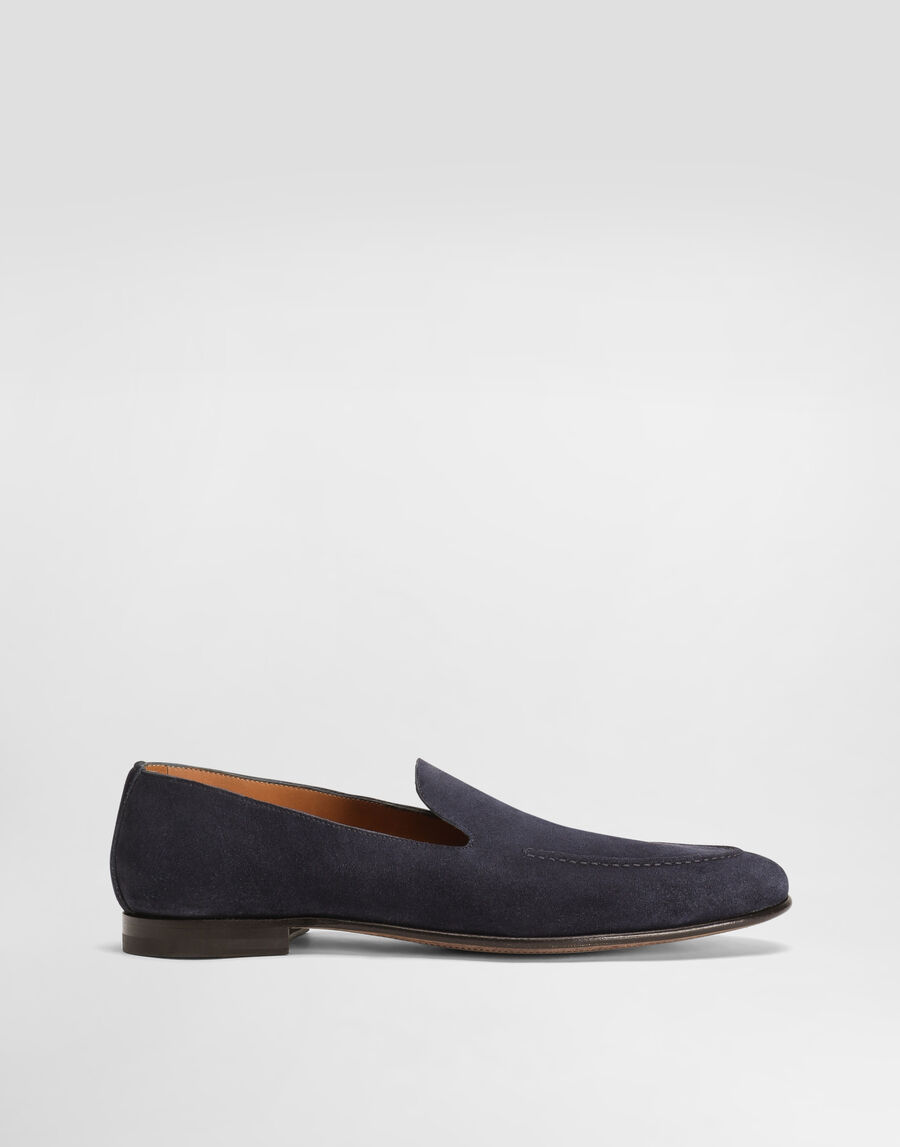 Split calfskin slippers