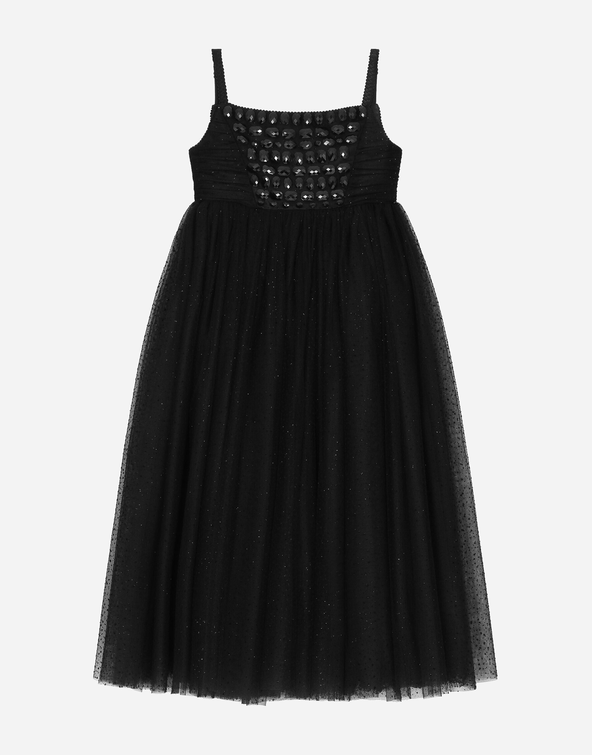 Dolce and gabbana black new arrivals tulle dress