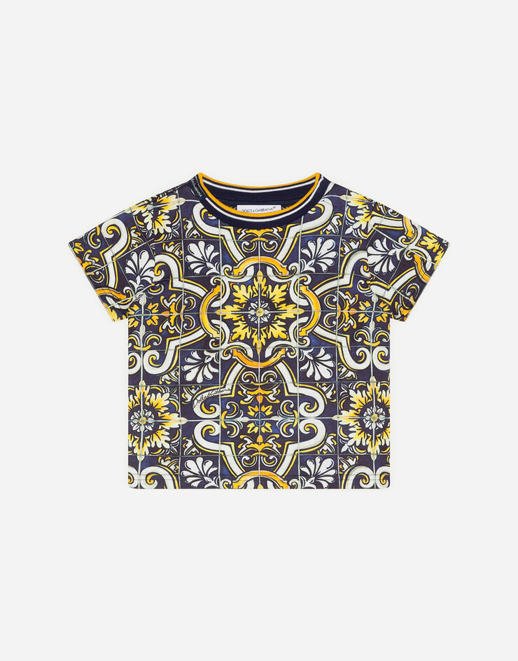 Dolce & Gabbana Jersey t-shirt with maiolica print STAMPA MAIOLICA L1JT7WHS7CV