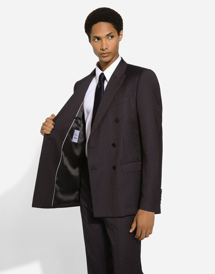 Dolce & Gabbana Pinstripe double-breasted Martini-fit suit Blue GK7SMTFR20G