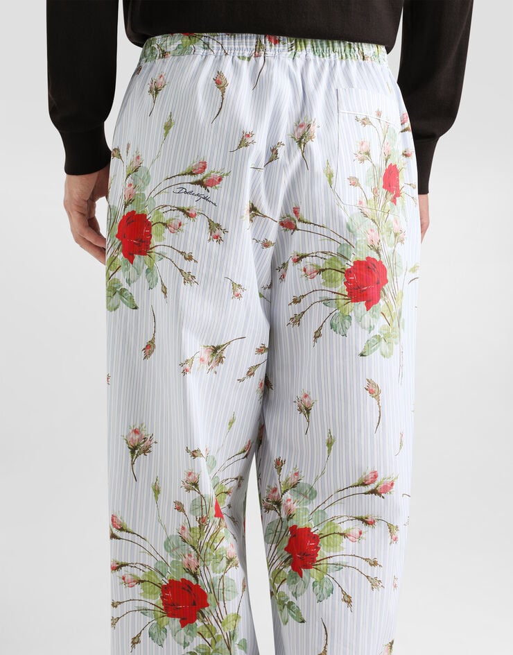 Dolce & Gabbana Small rose-print poplin vanity trousers Dolce & Gabbana Small rose-print poplin vanity trousers GP20ETHS5VP