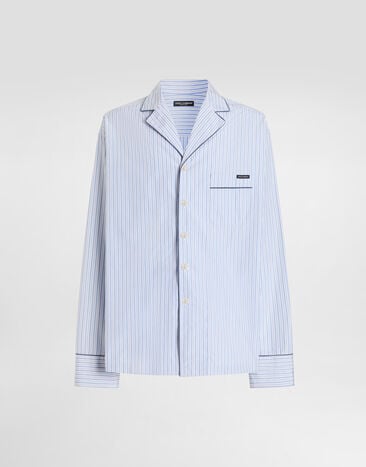 Dolce & Gabbana Striped poplin vanity shirt Multicolor G5OI9TFR510