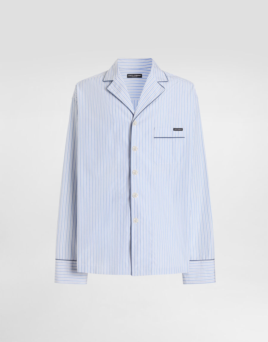Striped poplin vanity shirt