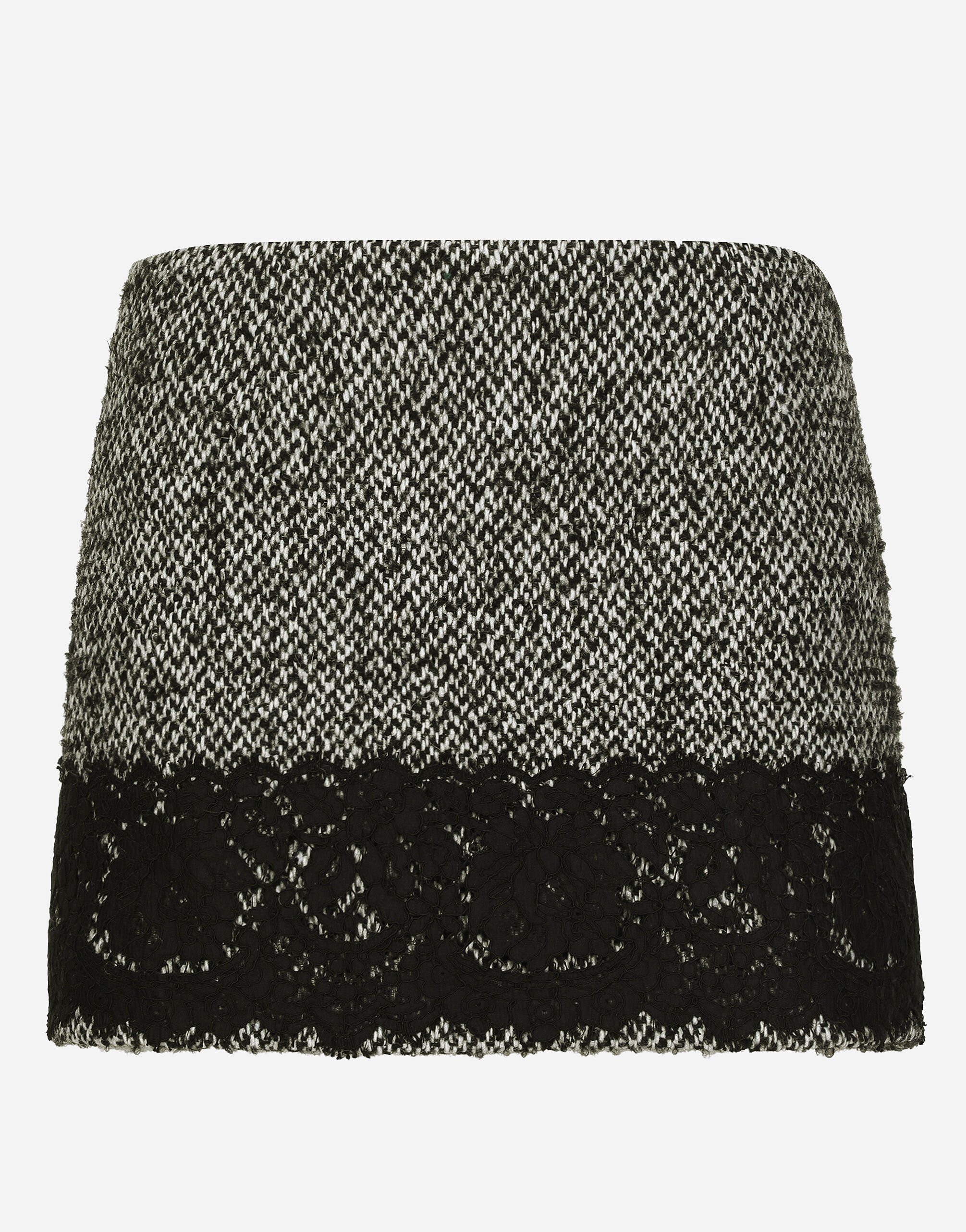 Tweed lace mini skirt new arrivals