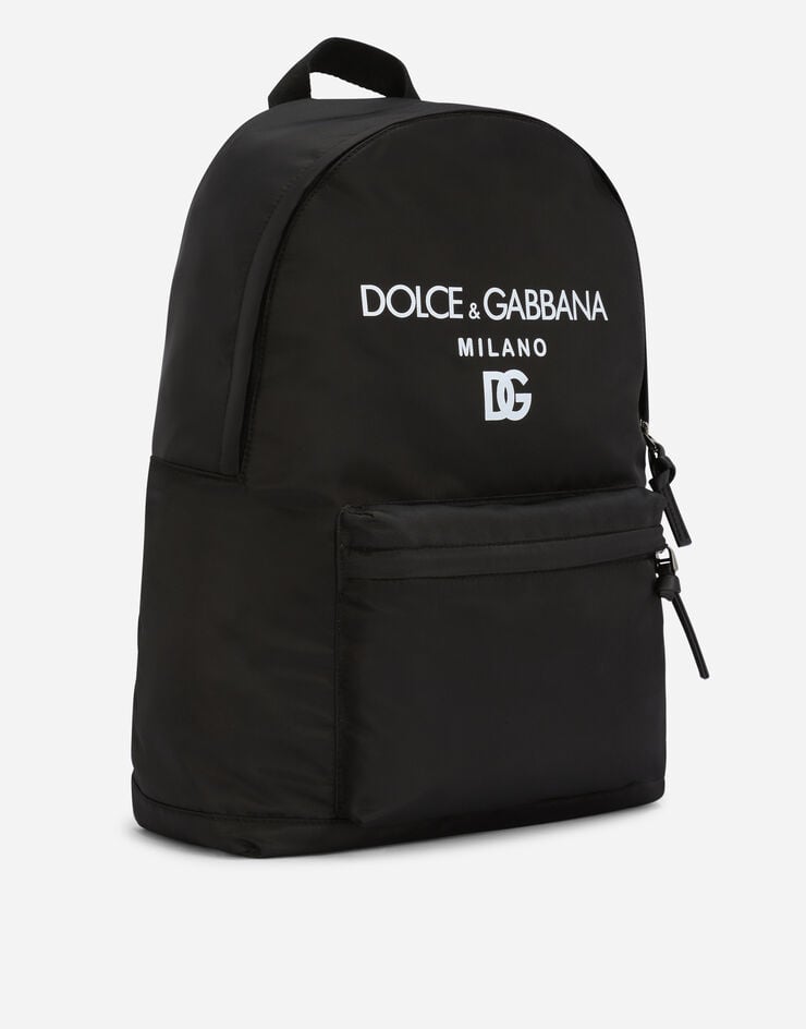 Dolce & Gabbana Mochila de nailon con Dolce&Gabbana Milano estampado Negro EM0074AK441